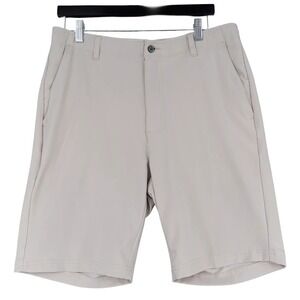 Pebble Beach Mens‎ Performance Golf Shorts Khaki Size 34 Flat Front Stretch